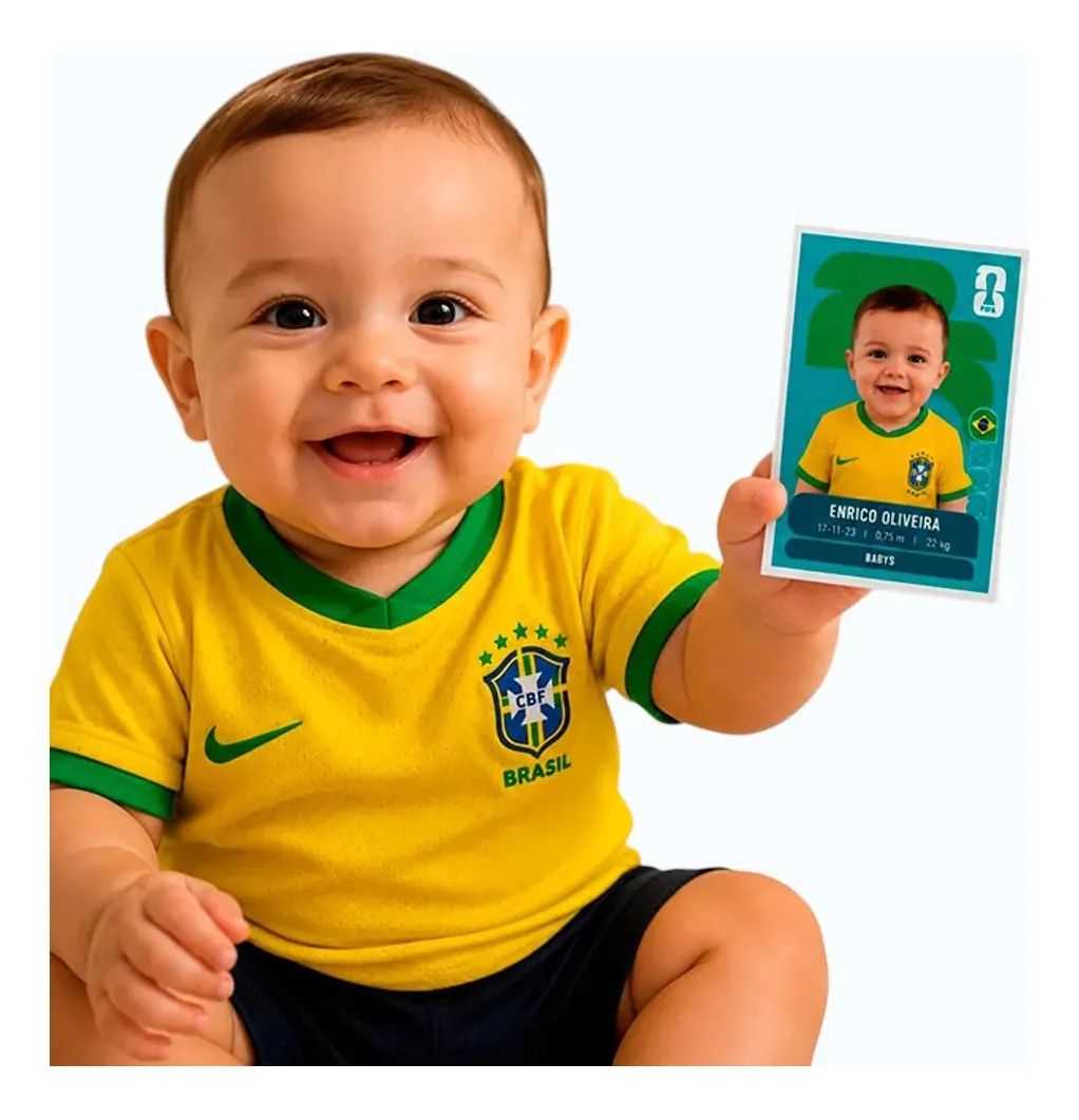 Kit 2 Figurinhas da Copa do Mundo 2026 Personalizadas